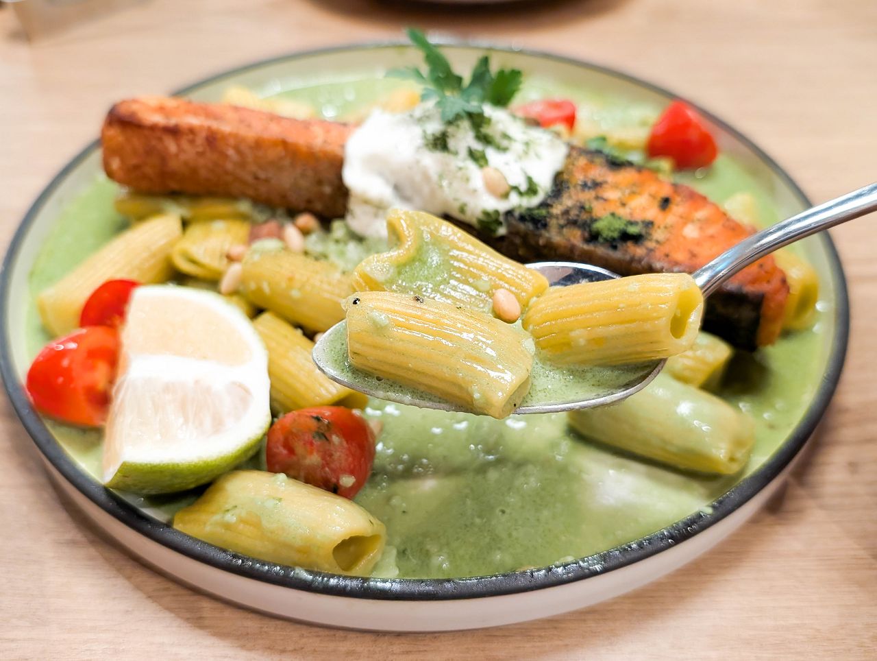 [食記][新北市][板橋區] BELLINI Pasta Pasta 板橋環球店 — “抹茶新食藝” 系列抹茶義大利麵、甜點和飲品