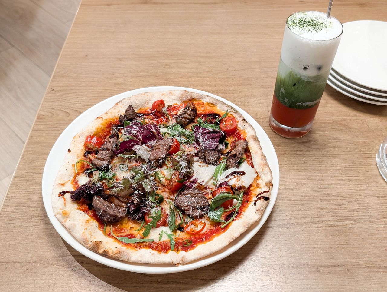 [食記][新北市][板橋區] BELLINI Pasta Pasta 板橋環球店 — “抹茶新食藝” 系列抹茶義大利麵、甜點和飲品